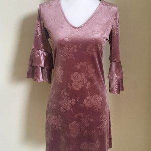 The Vanity Room V-Neck Ruffle Sleeve Dress. NWOT